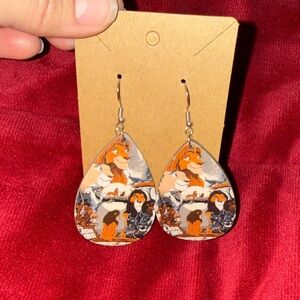 Lion King Themed Drop Earrings
